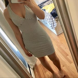 Victoria’s Secret Striped Bodycon Halter Dress